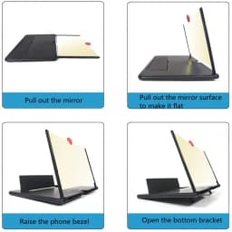 Universal 10/12 inch HD Mobile Phone Screen Amplifier Anti-Blue Light Eye Protection Phone Magnifying Glass for Video Game Movie
