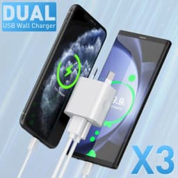 Dual USB Wall Charger,USB Power Adapter Plug, Double USB Wall Plug Adapter, 2-Port USB AU Plug 5V/2.1A Charger For Phone