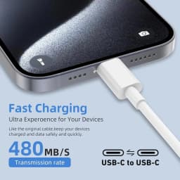 5PCS USB-C 100W Fast Charging Cable For iPhone 15 16 17 Pro Max Samsung S26 Google Moto Xiaomi POCO Honor Dual Type C Data Cable