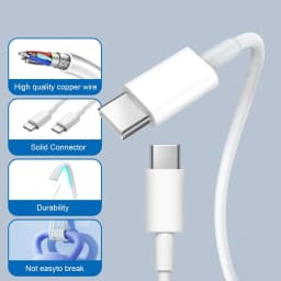 5PCS USB-C 100W Fast Charging Cable For iPhone 15 16 17 Pro Max Samsung S26 Google Moto Xiaomi POCO Honor Dual Type C Data Cable