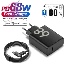 Original PD 68W Fast Charger For Samsung Xiaomi Oneplus Google Motorola Moto USB C Phone Adapter Plug Type C Charging Data Cable