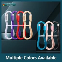 66W 5A Nylon 1m 2m 3m USB C To Type C Fast Charging Cable for Iphone 15 16 Pro Max Samsung S24 Xiaomi OPPO Charging Cable