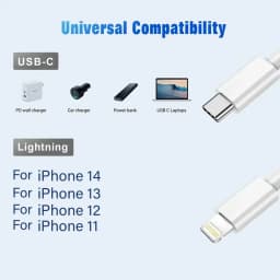 British Standard Charger 20W USB C Fast Charger for iPhone 14 13 12 11 for iPad, Charger Power Adapter with 2M USB C to L Cable