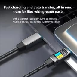 Dual Type-C Fast Charging Cable PD Quick Charging USB C Data cable High-speed Data Transfer Wire Cord for iPhone 18 17 16 Xiaomi