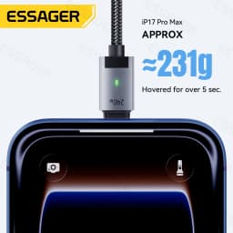 Essager 240W Magnetic Charging Cable E Marker USB C To Type C Cable PD3.1 Fast Charging For iPhone 17 16 Samsung S25 iPad Laptop