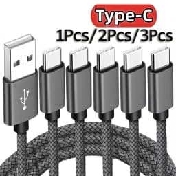 Nylon Data Cable Fast Charger 1M 2M 3M USB A To Type C Charging Cable For Huawei Samsung Android Iphone Type C Charging Device