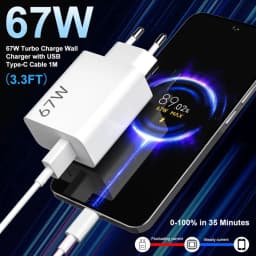 EU 67W Turbo Fast Charger For Xiaomi 13 14 15 17 Pro Max Redmi Note 11 12 13 14 15 POCO M6 F7 X8 USB Type C Rapid Charging Cable