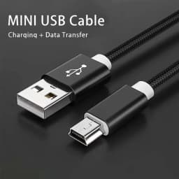 Braid Mini USB To USB Fast Data Transfers Charger Cable for MP3 MP4 Player Car DVR GPS Digital Camera HDD USB-A Cord 0.25m1m2m