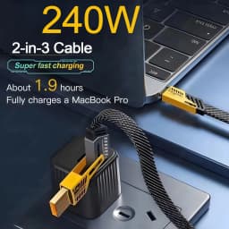 3 In 2 100W Fast Charge Cable Micro USB TypeC Mobile Phone Data Cable For iPhone Huawei Xiaomi Redmi Samsung Charging Cable