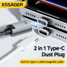 Essager 240W Magnetic Charger Cable USB C To Type C Cable PD 5A Fast Charging For IPhone 17 16 Samsung Laptop Charger Wire Cord