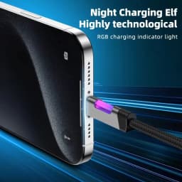 NNBILI NEW RGB Fast Charging Cable 100W A-C and 60W C-C Charging Cable Fast Charging Cable, for Xiaomi Huawei OPPO Oneplus Cable