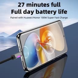 NNBILI NEW RGB Fast Charging Cable 100W A-C and 60W C-C Charging Cable Fast Charging Cable, for Xiaomi Huawei OPPO Oneplus Cable
