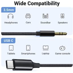 AUX Cable Type C to 3.5mm Jack Audio Plug Speaker Adapter Car Headphone Computer Converter Wire For Huawei iPhone Xiaomi