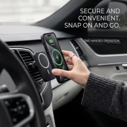 15W Compatible Magnetic Wireless Charger, Magnetic Car Wireless Charging Mount Holder For iPhone 17/16/15/14/13/12 All Mobile Se