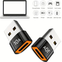 10A OTG Type C Female to USB A Male USB to Type-C Converter Fast Charging Data Adapter for Laptop Xiaomi Samsung Oneplus