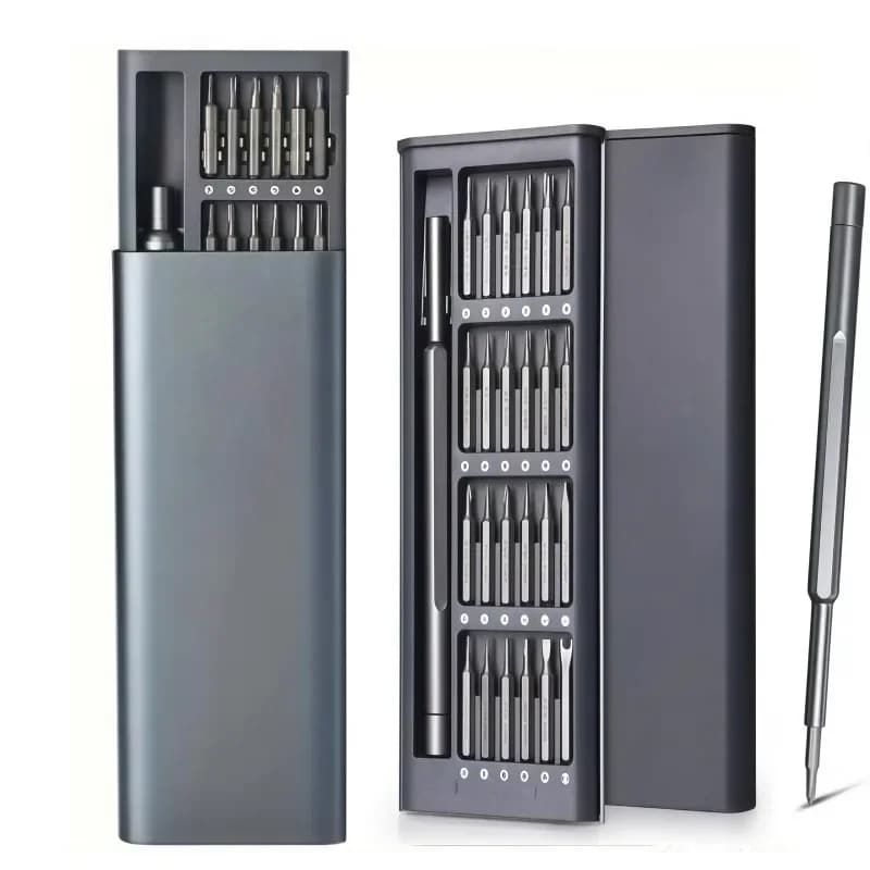 25 in 1 Mini Screwdriver Set, Flat Head and Cross Shaped Small Screwdrivers, Suitable for Electronic Products