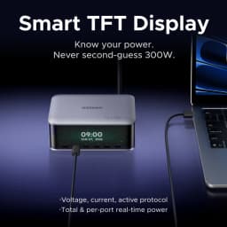 UGREEN 300W GaN Charger With Smart Display PD 3.1 7 IN 1 Desktop Charging Station For MacBook Air Pro Laptop iPhone Samsung iPad