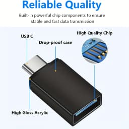 USB-C to C Adapter OTG Data Charging Converter Micro Female to C, Suitable for Mobile Phones, PC Computer OTG USB C Conversion