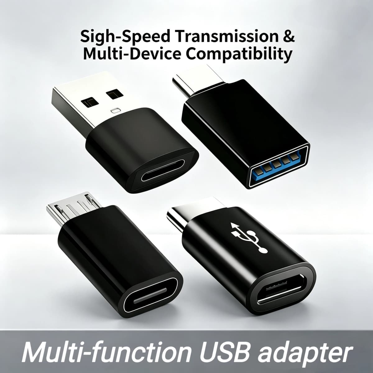 USB-C to C Adapter OTG Data Charging Converter Micro Female to C, Suitable for Mobile Phones, PC Computer OTG USB C Conversion