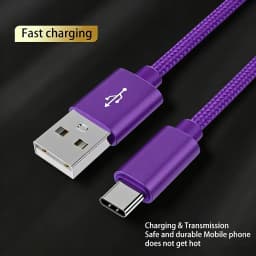 USB Type C Braided Cable For iPhone 15 16 17 Pro Max Fast Charging Data Cable For Samsung Xiaomi Redmi POCO Huawei Honor OnePlus