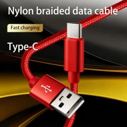 USB Type C Braided Cable For iPhone 15 16 17 Pro Max Fast Charging Data Cable For Samsung Xiaomi Redmi POCO Huawei Honor OnePlus