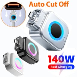 USB C Phone Fully Charged Intelligent Separator Type-C 140W Fast Charging Adapter Phones Full Charge Auto Power Cut Off Charger