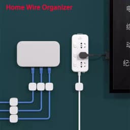 3/6/12Pcs/Set Magnetic Cable Clips Cable Organiser Adjustable Cord Holder Under Desk Organizing Cable Management Holder