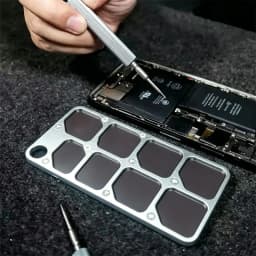 7-Grid Anti-lost Magnetic Parts Organizer Aluminum Alloy Tray for Phone Repair Screw and Component Storage