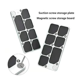7-Grid Anti-lost Magnetic Parts Organizer Aluminum Alloy Tray for Phone Repair Screw and Component Storage