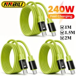 NNBILI 3Pcs 240W Type C Cable PD Fast Charging Phone Charger Data Cord For iPhone 17 16 Huawei Type C to USB C Quick Charge Wire