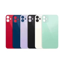 Back Glass For iPhone 12 mini-12 Back Cover Glass Fast Replacement Housing Battery Cover Big Hole Rear Glass with glue