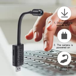 Mini 4K USB WiFi Security Camera Portable Surveillance Cam Motion Detection Night Vision Video Recorder Home Monitoring Camera