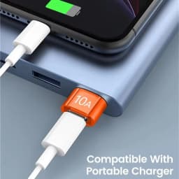 3 PCS 10A USB-C to USB-A Converter Fast Charging Data Transfer Adapter For Samsung Xiaomi Huawei OnePlus Type C Charging Cable