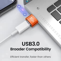 3 PCS 10A USB-C to USB-A Converter Fast Charging Data Transfer Adapter For Samsung Xiaomi Huawei OnePlus Type C Charging Cable