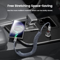 Toocki 100W PD Spring Coiled USB‑C to USB‑C Cable For Macbook iPad Samsung Galaxy Huawei Fast Charging LED USB Type C Data Cord