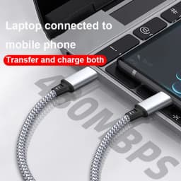 PD 60W Type C to Type C Fast Charging Cable 1-8M Braided Fast Charging Data Cable Dual PD Ports Quick Charging Extended PD Cable
