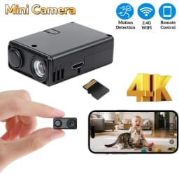 Mini 4K Camera WiFi Wireless Monitor Night Vision Remote Motion Detecting Camcorders Security Protection Indoor Surveillance