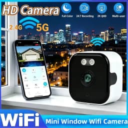 2.4/5GHz WiFi 3MP 1080P HD Night Vision Paste Mount Security Camera Indoor Phone Remote Home Surveillance Safety Monitoring