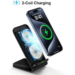 Fast Wireless Charger Stand Pad for iPhone 17 16 15 14 13 -11/XR, Samsung Galaxy S25/S26/S21/S20, Xiaomi 17 15 14, Huawei