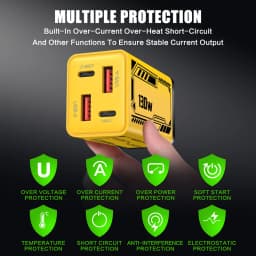 130W Type C PD Universal Charger 4-in-1 Charging Phone Power Adapter EU/US/UK Plug Charge Wall Charger For iPhone Samsung Xiaomi