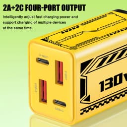 130W Type C PD Universal Charger 4-in-1 Charging Phone Power Adapter EU/US/UK Plug Charge Wall Charger For iPhone Samsung Xiaomi