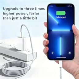 3PCS 35W PD Fast Charging Braided Cable For iPhone 11 12 13 Mini 14 Pro Max X XR XS Max 8 14 Plus Rapid Charge USB C Data Cables
