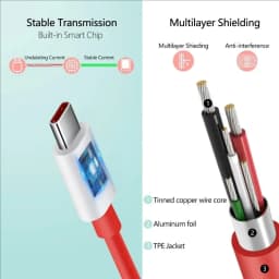 3PCS 150W USB-C Super Fast Charge Type C Cable For OnePlus 9 9R 10 Pro 11 12 12R 13 13R 15 15R Nord 3 4 Lite 5 CE 2 OPPO Realme