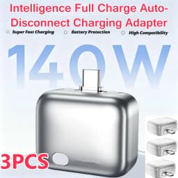 3/1PCS Intelligence Full Charge Auto-Disconnect Charging Adapter 140W Fast Charge Separator Automatically for Type-C Charge