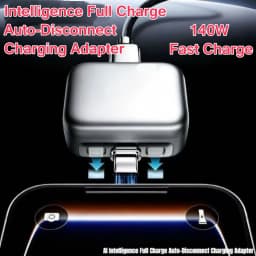 3/1PCS Intelligence Full Charge Auto-Disconnect Charging Adapter 140W Fast Charge Separator Automatically for Type-C Charge