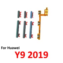 For Huawei Y9 2019 Phone New Power Volume Button On Off Up Down External Key Internal Flex Cable Parts Black Green Blue