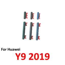 For Huawei Y9 2019 Phone New Power Volume Button On Off Up Down External Key Internal Flex Cable Parts Black Green Blue