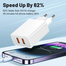 2 Ports Dual USB Charger Fast Charging Mobile Phone Charger Adapter QC3.0 For Samsung Xiaomi Huawei EU/US/UK Plug Wall Adapter