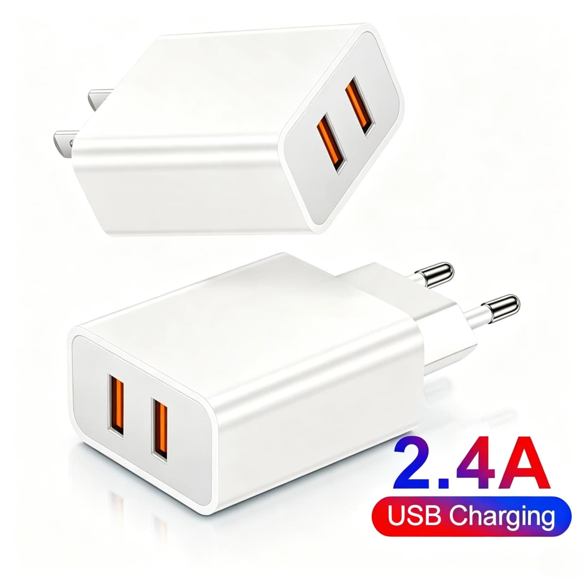 2 Ports Dual USB Charger Fast Charging Mobile Phone Charger Adapter QC3.0 For Samsung Xiaomi Huawei EU/US/UK Plug Wall Adapter