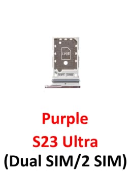For Samsung Galaxy S23 Ultra S918 S918B Phone New Housing Chip SIM Card Tray Slot Holder Pocket Parts Single Dual SIM Black